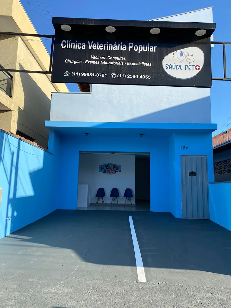 Fachada da Clínica Veterinária Popular Saúde Pet em Itupeva